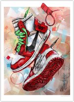 Jordan 1 Chicago sneaker Offwhite poster (50x70cm)