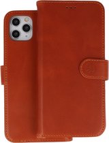 Rico Vitello Echt Lederen Booktype Hosje voor iPhone 11 Pro - Bruin
