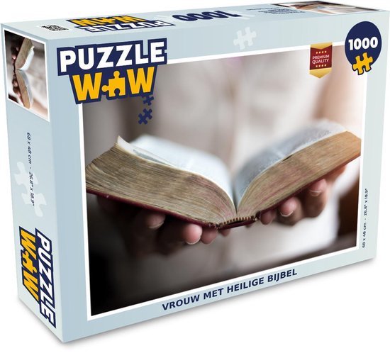 driehoek partitie Beperkingen Puzzel 1000 stukjes volwassenen Godsdienst 1000 stukjes - Vrouw met heilige  bijbel -... | bol.com