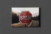 Walljar - Stop Sign (Day) - Muurdecoratie - Canvas schilderij