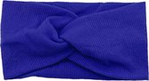 Haarband Blauw | Effen Bandana | 20 x 10 cm | Katoen | Elastisch/Stretch