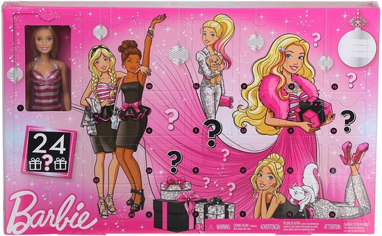 Barbie Advent Calendar Glitter- Fashion (GFF61) avec poupée et accessoires,  jouets de... | bol.com