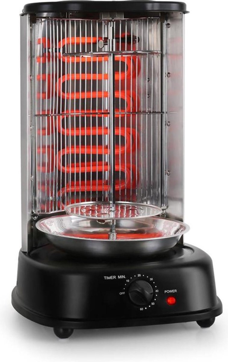 Kebap Master Verticale Grill 1800W zwart incl. spiesset