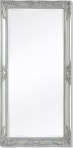Wandspiegel 120x60 zilver (incl LW 3d klok) - spiegel
