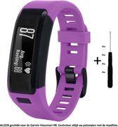 Paars bandje voor de Garmin Vivosmart HR (niet voor HR+!) - horlogeband - polsband - strap - siliconen - rubber – Maat: zie maatfoto