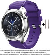 Paars Siliconen Bandje voor 22mm Smartwatches van Samsung, LG, Seiko, Asus, Pebble, Huawei, Cookoo, Vostok en Vector – 22 mm rubber smartwatch strap - Gear S3 - LG Watch - Copy