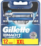 Gillette For Men |Gillette Mach3 Turbo - 12 Stuks - Scheermesjes