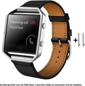 Leren bandje - Fitbit Blaze 23mm - Zwart - Leder