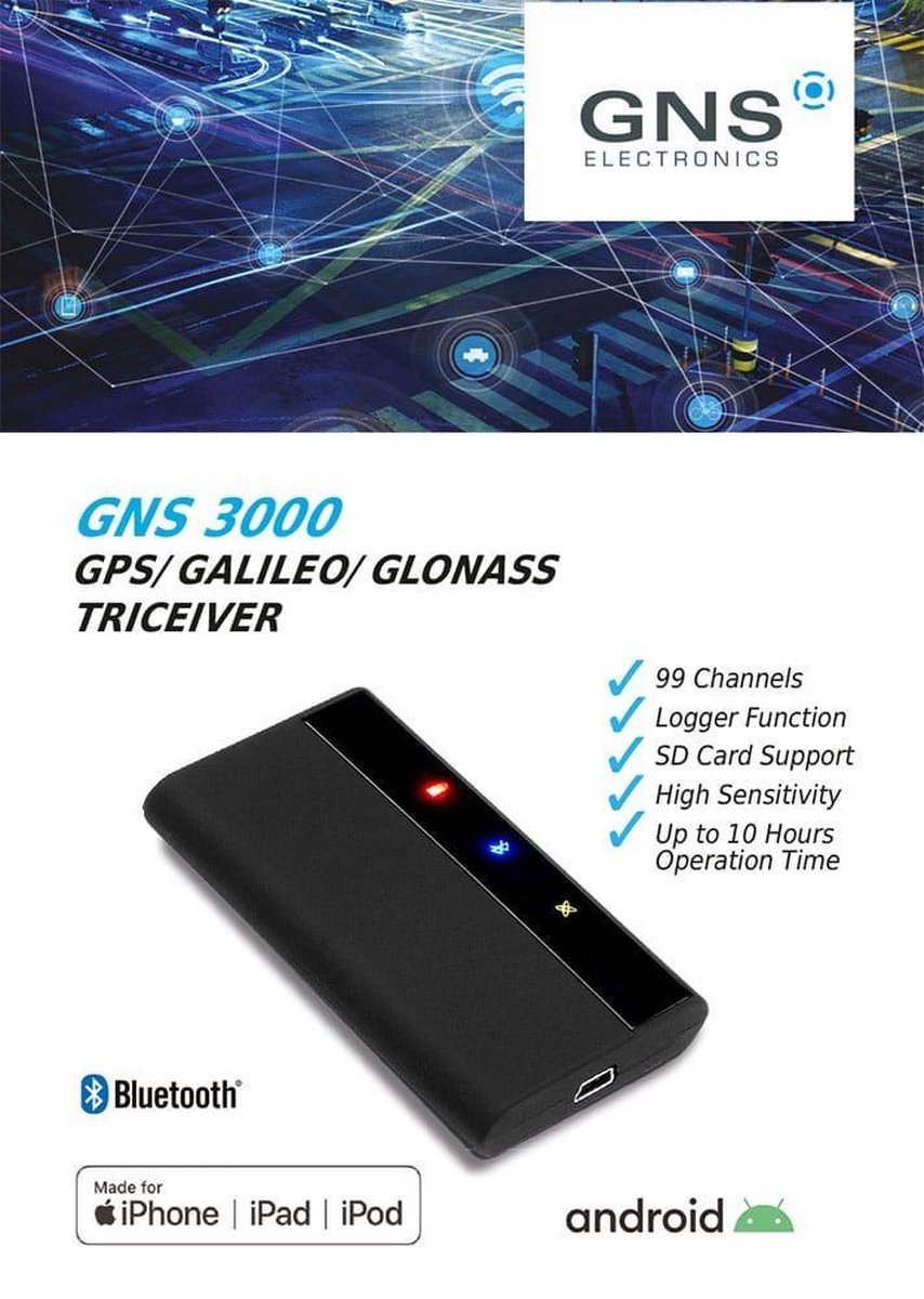 GNS Electronics GNS3000 GPS-ontvanger Multifunctionele tracker 