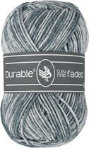 Durable Cosy fine faded Silver grey (2228) - acryl en katoen garen tie-dye - 5 bollen van 50 gram