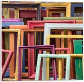 Forex - Gekleurde Lijsten - 50x50cm Foto op Forex