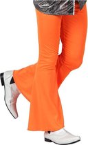 "Oranje discobroek voor mannen - Verkleedkleding - M/L"
