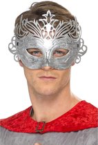 SMIFFYS - Metal kleurige venetiaanse masker voor volwassen - Maskers > Venetiaanse maskers