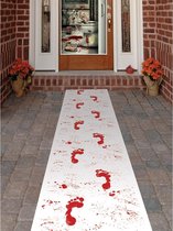 "Loper met bebloede voetafdrukken Halloween  - Feestdecoratievoorwerp - One size"