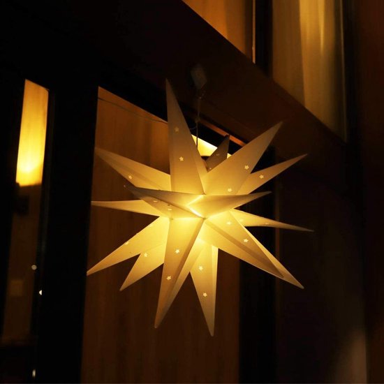 middelen Observatorium lof LED kerstster 3D - warm wit - 60cm | bol.com