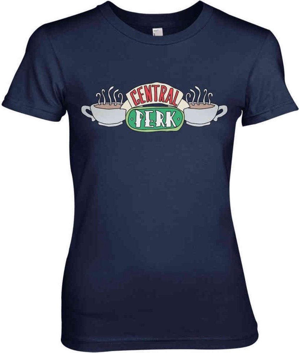 Friends Dames Tshirt -L- Central Perk Blauw