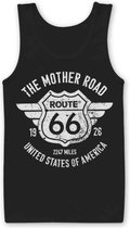 Route 66 Tanktop -L- The Mother Road Zwart