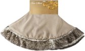 KERSTBOOMROK/BOOMKLEED | JUTE MET BONT | ZWART WIT | D104 CM | TEXTIEL