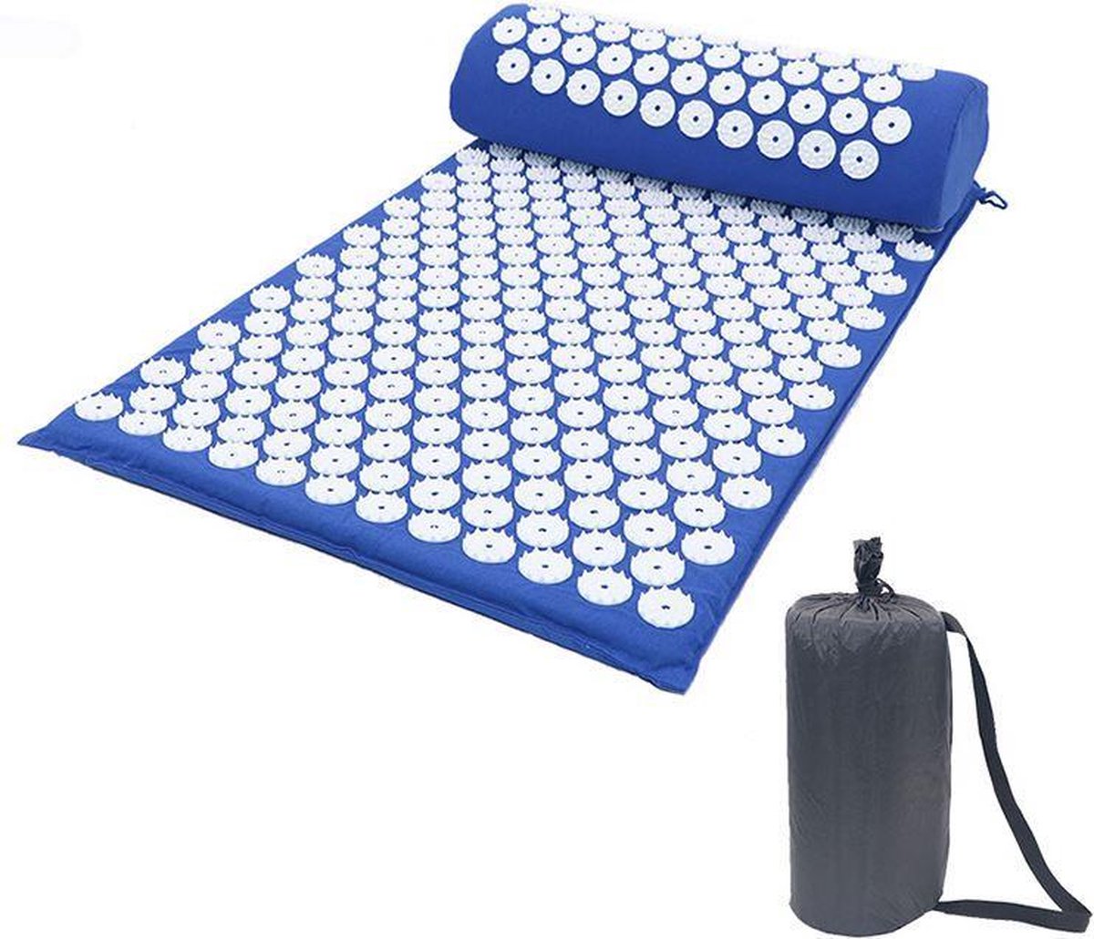 Goedkoopste RTS products® - Spijkermat - Massagemat Kussen - Blauw - Massage & ontspanning - Stress verlagend!
