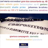 Weber: Gran Duo Concertante; Gade: Fantasistykker; Donizetti: Studio Primo; Brahms: Sonata; Martinu: Sonatina