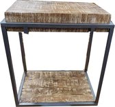 Industriële tafel van Mangohout - Tafel - Bijzettafel - Industrieel - Mangohout - Landelijk - 62 cm hoog