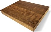 Prachtige massief eikenhouten snijplank / werkblad / keukenblad - L 49 x B 36,5 cm - 5,5 cm dik - Holtaz - hout