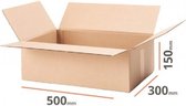 20 stuks Verzenddoos 500 x 300 x 200 mm Verzenddozen dubbele Golf Bruin – Doos 50 x 30 x 20 cm bruin karton