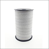 Glitter lint - Krullint - Zilver (10 mm x 50 meter)