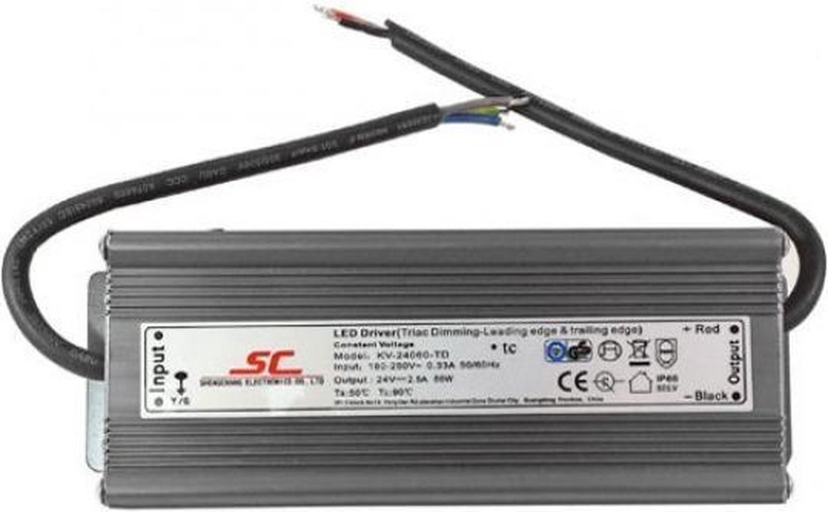Ledl LED Trafo 60W 24V DC 2500mA Triac IP67 CV
