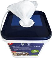 Emmer Met Doekjes Alcohol 75% - 375 Stuks - Wet Wipes - 18x22,5cm GROTE MAAT - 2 STUKS