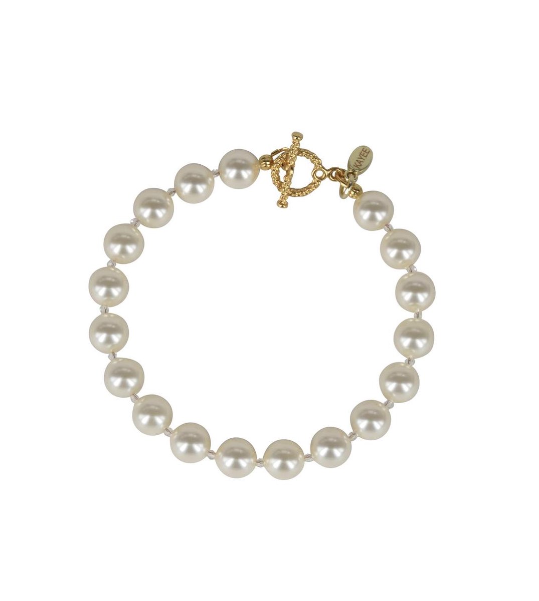 KAYEE - Bracelet de perles de perles Swarovski 8 mm - crème | bol.com