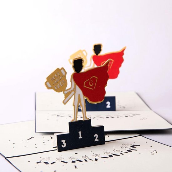 Carte De Mariage Pop-up 3D Dorée - Félicitations Romantiques Avec Enveloppe Assortie - 5