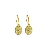 Oval dot earrings - Goud