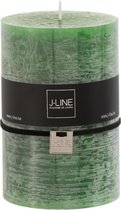 J-Line Cilinderkaars Stompkaars Lichtgroen Xl -110H Set van 6 Stuks