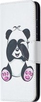 Panda beer wit wallet book case hoesje Samsung Galaxy S20 FE (Fan edition)