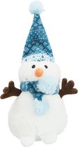 Hondenknuffel - Kerstknuffel - Sneeuwman met muts - pluche - 20 cm