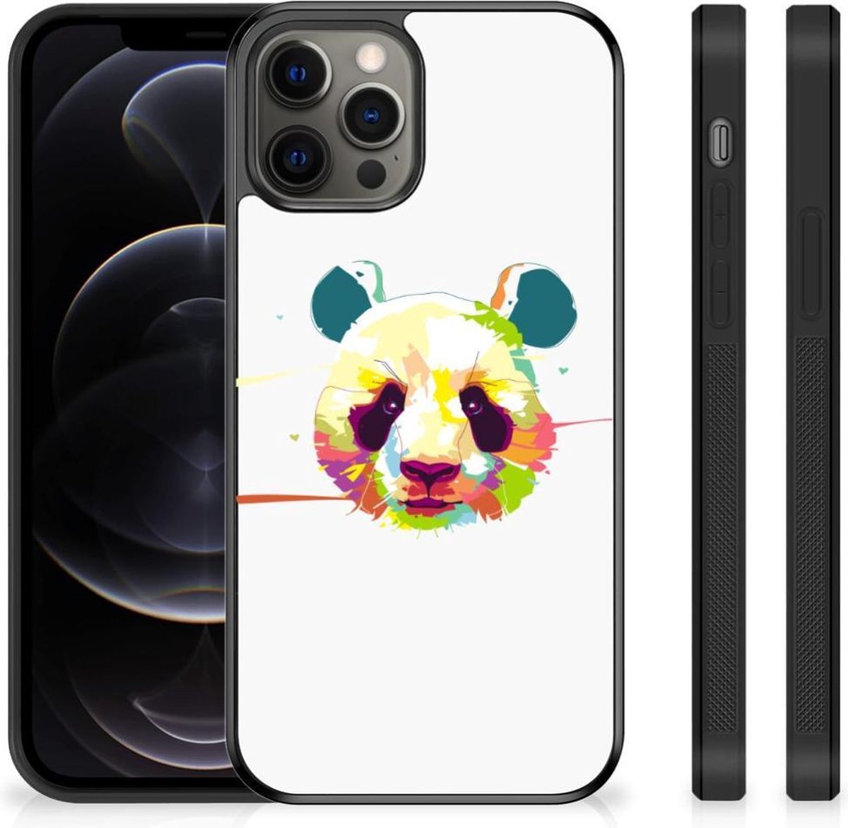 Back Cover voor iPhone 12 Pro Max Bumper Hoesje Panda Color