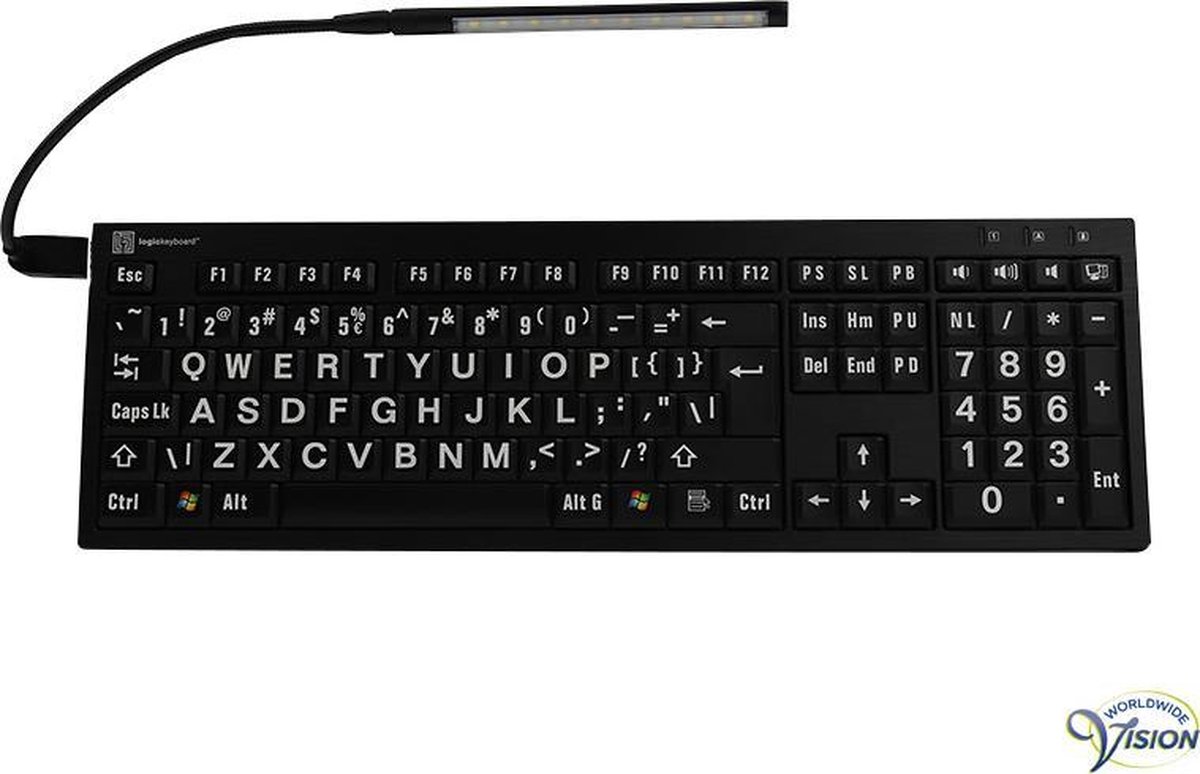 Nero XL Slim Line toetsenbord wit/zwart