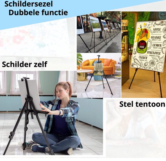 Ezel poster pictogram Vlakke afbeelding van schildersezel poster vector pictogram geïsoleerd op