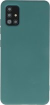 Hoesje Geschikt voor Samsung Galaxy A71 - Fashion Telefoonhoesje Backcover - Siliconen Hoesje - Donker Groen