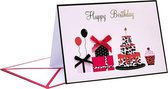 Kaart | Happy Birthday| verjaardagskaart | kaart + enveloppe - 2 stuks
