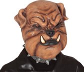 Fiestas Guirca Hoofdmasker Bulldog Latex Bruin One-size