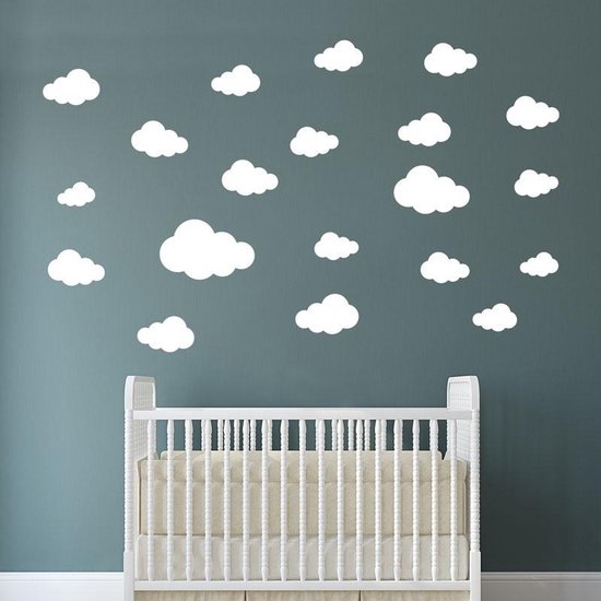 Stickers muraux nuage, set de 20 pièces