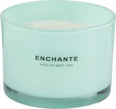 J-Line Geurkaars Enchante Glas Munt Large-30U set van 2 stuks