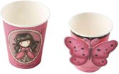 Smiffys Feestdecoratie Santoro Gorjuss Ladybird Cups Roze