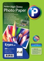 Printec Fotopapier - Premium High Glossy - 20 vellen, 10x15cm, 255 gram per m²