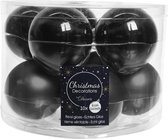 2 stuks 10 kerstballen zwart glans 60 mm
