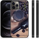 Leuk TPU Backcase Geschikt voor iPhone 12 Pro Max Telefoonhoesje met Zwarte rand Wijn