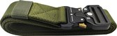 Ceinture tactique (Armée verte) - Style militaire - Riem Heavy Duty - Sécurité métal ceinture unisexe Ceinture pantalons armée verte 125 cm