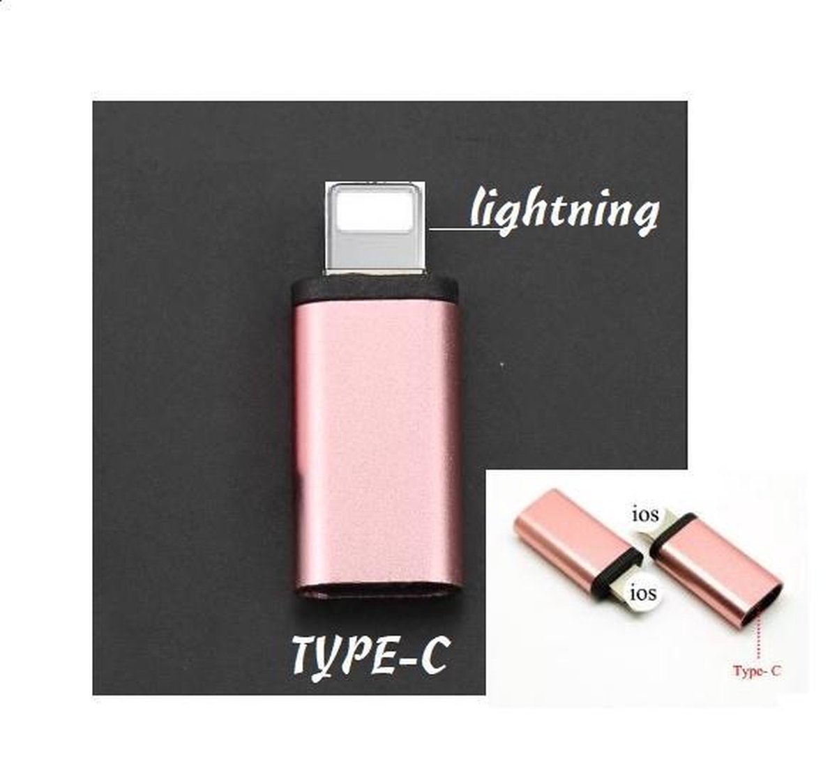 Usb C Vrouwelijke Naar Ios Mannelijke Rose Adapter Voor Telefoon X Xr Xs Max 8 7 6 6S Plus Type-C Om 8pin Opladen Sync Charger Kabel Converter